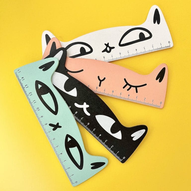 Colorful wooden animal rulers for kids, sustainable and plastic-free school stationery party gift